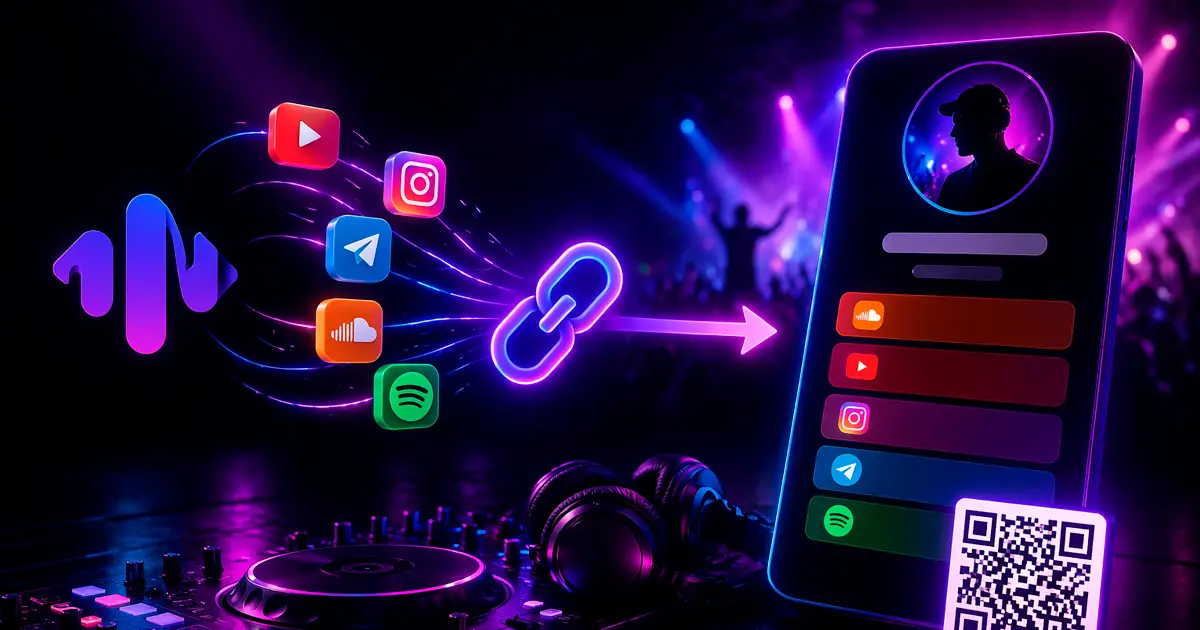 Neues Update von Minatrix.FM: Alle deine Social-Media-Links in einem Link